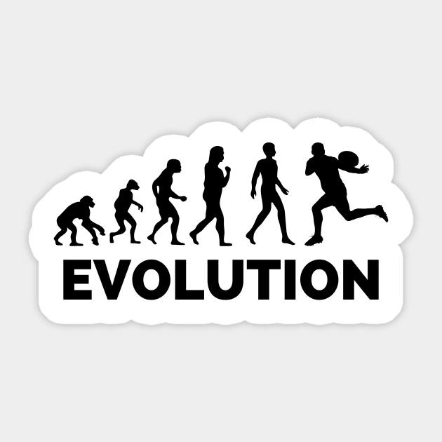 Evolution of Rugby Sticker by Lottz_Design 